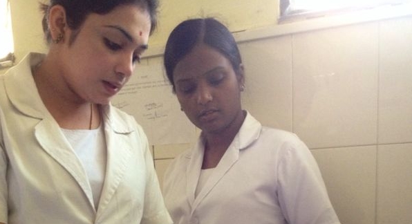Nurses Interpreting a Partograph. Karnataka, India