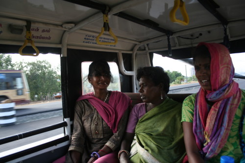 Banyan shared housing residents with health workers. 