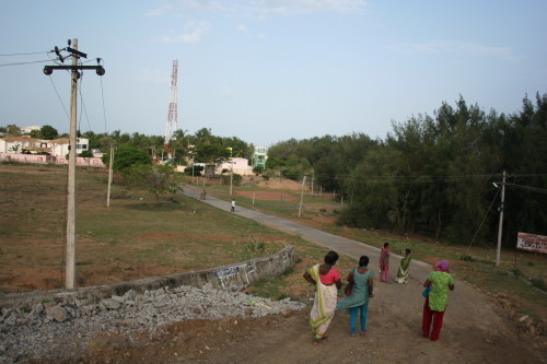 Banyan shared housing residents with health workers.
