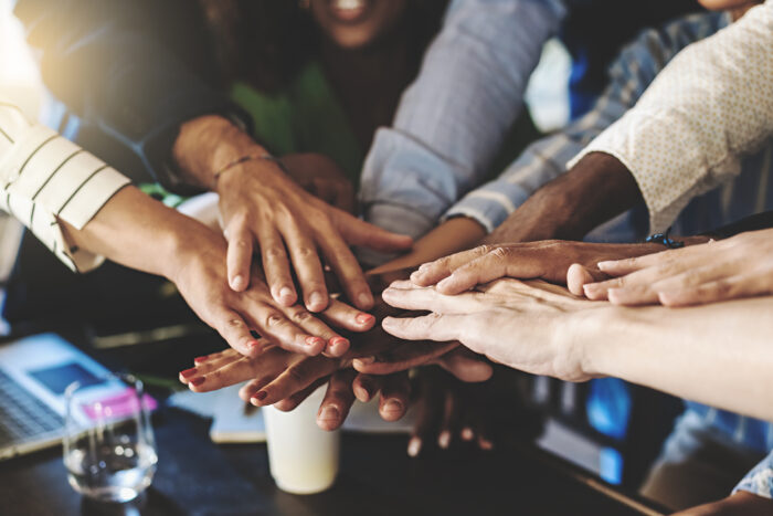 Hands together - partner with us