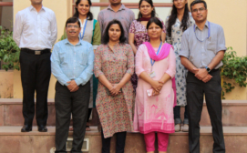 Group photo of the team with Team Lead 2nd from left standing front at AIIMS Jodhpur (Photo Credit: Dr Naveen Bhardwaj)