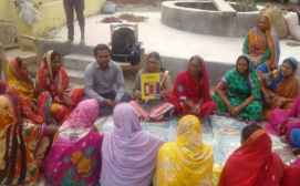 Village group meeting in Samastipur region