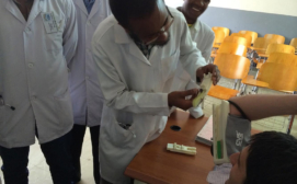 Doctors at St. Paul's Hospital in Addis Ababa provide critical design feedback on an early SubQ Assist prototype