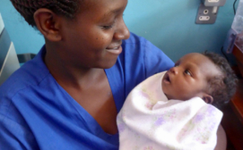 Mothers spending time with their newborns in the Kiwoko Hospital neonatal unit