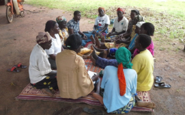 Women attending a GSP group session in Paibona village Gulu district