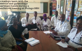 The medzyn team with the Obstetrics and gynecology department heads during a consultative meeting at Mulago NRH