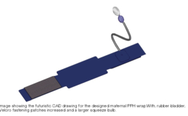 Image showing the futuristic CAD drawing of the designed Maternal PPH Wrap
