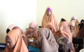 University students Mogadishu 2018 end FGM. Credit: Farhia Mohamud Yusuf. Mogadishu University students pledging to work to ban FGM